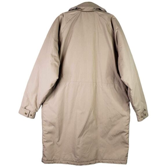 Woolrich Vintage Coat Trench Wool Lined Khaki Men’s Size Large L - Picture 3 of 11